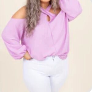 Chic Soul Lavender Blouse